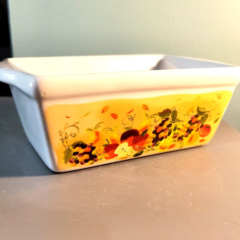 908.  Stoneware Mini Loaf Pan Baking
